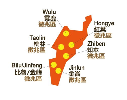 Location map of potential area in Taitung County